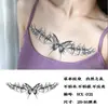 Tatuaje de Calcomanía de Jugo Estilo Oscuro Alas de Mariposa Succubus para Mujeres, Impermeable, Duradero, Semi-Permanente, Tatuajes Realistas, Flor en el Pecho, Clavícula, Dulce y Genial