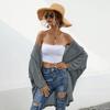 Moda 2026 Otoño Transfronterizo Casual Urbano Casual Ropa para Mujer Europea y Americana Patchwork Manga Larga Corte Holgado Venta Directa de Fábrica