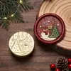 Nuevos sellos de lacre de la serie navideña con diseños de muñeco de nieve, Papá Noel y renos, hechos de latón para decoración de diarios