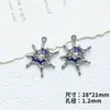 Serie Estilo Europeo y Americano Plata Chapada en Oro Telaraña Colgante Pequeño Colgante de Cuentas para Manualidades Pulsera Collar Pendientes Accesorios de Joyería