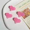 Pulsera Cadena para Teléfono en Forma de Corazón Material para Manualidades con Agujeros Rectos, Color Sólido Gelatina, Material de Alta Transparencia, Cuentas Sueltas Texturizadas