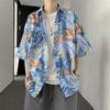 Camiseta Masculina de Verão de Manga Curta Vintage Engraçada Cabeça Personalizada Estampada Marca Moderna Camisa Coreana Solta Top Moderno em estoque