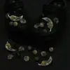 Girasol Dorado Cadena Verde Compatible con Crocs Lujo Ligero Flor de Zapato con Pedrería Hebilla de Zapato Accesorios Moda DIY Hebilla Decorativa