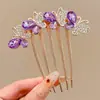 Pente invertido requintado e fofo para penteados estilo princesa, presilhas laterais para cabelo para mulheres, acessórios de cabelo com laço estilo coreano e presilhas de cabelo da moda para estilizar e arrumar fios soltos