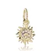 Huiyue moda aleación Diamante con cuentas pulsera accesorios DIY copo de nieve girasol cuenta de agujero grande colgante en stock al por mayor