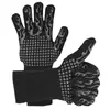 Guantes protectores de silicona para barbacoa y horno microondas, alta temperatura 800 grados, anti quemaduras, aislamiento térmico, antideslizantes, a prueba de fuego