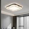 Lámpara de Techo para Sala de Estar de Lujo Ligero Minimalista Italiano de Una Cortina, Lámpara de Dormitorio de Gama Alta de Onda de Cristal, Lámpara de Estudio