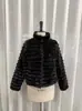Abrigo Corto Blanco de Piel Sintética Estilo Europeo y Americano para Mujer 2026 Otoño e Invierno Nuevo Estilo Chaqueta Cuello Alto Venta al por Mayor Personalizada