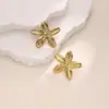 Nuevos Pendientes Hidráulicos de Acero Inoxidable Irregulares de Oro 18K para Mujer, No se Desvanecen, Moda, Pendientes Exagerados, Joyería para Orejas