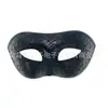 Nuevo producto transfronterizo de Amazon: Máscara misteriosa y sofisticada de cabeza plana pintada, accesorio de mascarada, máscara de fiesta de media cara