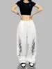Pantalones de calle estilo americano transfronterizos para mujer, holgados y casuales, para hip-hop y danza jazz, pierna ancha, pierna recta, pantalones largos