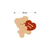 Decoración de Pastel para San Valentín Corazón de Dibujos Animados Bandera Doble Cara Pegatina Decoración de Pastel para Pareja de Aniversario