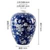 Jarra Cilíndrica de Porcelana Azul y Blanca de Jingdezhen Cerámica Cilíndrica de Color Bajo Esmalte a Alta Temperatura Adornos Decorativos Florero Hidropónico