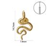 Aretes de Acero Inoxidable con Circonia para Labios Transfronterizos, Aretes de Serpiente Murciélago Abeja Araña, Aretes de Hueso de Oreja de Perno sin Rosca