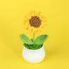 Girasol de Lana Transfronterizo en Maceta Flor de Lirio del Valle Nomeolvides Tulipán Adorno de Flor Artificial Temporada Escolar Regalo para Maestro