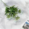 Flores Artificiais de Jasmim Frescas com 3 Galhos para Decoração Suave Interna, Flores Artificiais para Arranjo Floral de Mesa de Jantar, Adereço para Arranjo de Flores de Seda