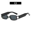 2024 Nuevas Gafas de Sol con Anillo Colgante Distintivo Hueco Tendencia de Moda Cool Fotografía Callejera Gafas de Sol Decorativas para Mujer