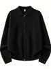 Otoño Invierno Estilo Coreano Moda Retro Estilo Old Money Cardigan de Solapa para Hombre Holgado con Cremallera Prendas de Punto Casuales Tendencia