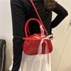 Bolso Bandolera de Encaje de Hombro Único Estilo Minimalista 2026, Moderno y Elegante, Bolso de Mano Dulce para Mujeres
