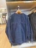 Chamarra Camisa de Pana con Cuello Redondo para Mujer Bolsillo con Solapa Pantalones Chaqueta Corta de Manga Larga Camisa para Aire Acondicionado 25 Otoño e Invierno Nuevo Estilo 480318