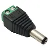 DC macho 5.5x 2.1mm tornillo de bloqueo sin soldadura fuente de alimentación para cámara de vigilancia terminal verde enchufe DC
