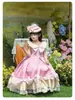 Vestido Rosa de Princesa Cenicienta para Niñas Verano 2025 Vestido Tutú con Lazo Alta Definición Cumpleaños