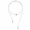 Collar de Nieve Nocturno Estilo Coreano, Colgante Versátil de Personalidad Minimalista de Nicho, Cadena para Clavícula de Diseño Delicado para Uso Diario