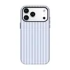 Gran stock de fundas de teléfono de manzana con película brillante, funda protectora de dos en uno a rayas para iPhone 17 Pro Max