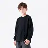 Camiseta Cálida de Manga Larga Estilo Coreano Otoño e Invierno Nueva para Niños, Camiseta Gruesa Lisa de Color Sólido para Niños, Camiseta Base para Niñas