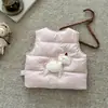 Colete leve de plumas para meninas, para usar como peça externa, coleção outono/inverno 2026, jaqueta acolchoada quente para meninas pequenas, 90% plumas de pato branco