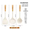 Colher de Sopa Doméstica de Silicone, Colher de Silicone de Alta Qualidade e Requintada, Específica para Panelas Antiaderentes, Cabo Longo, Grau Alimentício, Tamanho Grande, Adequada para Servir Sopa e Mingau
