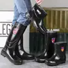 Botas de lluvia para hombre, botas de trabajo altas para hombre, cubrebotas antideslizantes de caña media y baja, zapatos de goma impermeables, botas de agua para hombre de primavera-verano