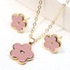 CDD middle love plum blossom duas peças dupla face quatro folhas trevo colar set comércio exterior comércio transfronteiriço explosão fonte