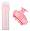 Conjunto de Ferramentas de Cabeleireiro Transfronteiriço, Pente para Coloração de Cabelo Gradiente, Escova para Shampoo, Frasco Medidor Graduado, Conjunto de Cuidados com o Couro Cabeludo para Casa