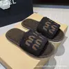 Pantuflas Bordadas de Terciopelo de Partículas, Suela Suave para Interiores, Ligeras y Transpirables para el Hogar, Pantuflas de Lino para Mujer para Todas las Estaciones, para Uso en Casa, Recibir Invitados y Viajes