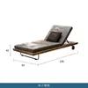 Sofá de Exterior, Silla Individual de Teak para Patio, Silla de Mimbre Impermeable Resistente al Sol de Madera Maciza, Muebles de Mesa de Café de Mimbre para Jardín de Exterior