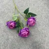Casamento 3 cabeças montanha de neve rosa simulação pequena rosa redonda Dia dos Namorados casa casamento flores de simulação atacado