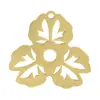 Aço Inoxidável 304 Pingente de Flor Transfronteiriço Acessórios Moda DIY Colar Pulseira Joias Pingente de Laço Vazado Lote