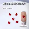 Dia dos Namorados Grande Coração Vermelho Liga de Zinco Acessórios para Nail Art Venda Quente Transfronteiriça Laço Coração Decoração de Unhas Atacado