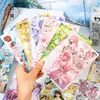Adesivos Cortados Yuxian, fornecimento direto da marca, com estampas estilo mangá japonês para decoração DIY de cadernos e computadores
