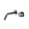 Lavabo de Montar en Pared del Fabricante con Grifo Empotrado Oculto para Agua Fría y Caliente, Lavabo de Encimera de Cobre Cepillado Dorado