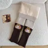 Leggings Calientes para Niñas para Otoño e Invierno, Ropa Exterior con Diseño de Calcetín Patchwork, Calcetines Gruesos Acolchados de Felpa Falsa con Parches Apilados para Niños
