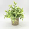 3 bonsáis simulación transfronteriza planta verde maceta pequeña combinación maceta cilíndrica retro decoración de mesa para el hogar decoración de bonsái