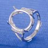 Anillo de cuidado vacío para joyería Caibao plata 925 sin incrustaciones de gemas simple y generoso venta al por mayor una generación de cabello