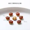 Alta Retención de Color Chapado en Cobre 24K Oro Real Accesorios de Ágata Roja Piezas para Joyería DIY Calabaza de Loto Productos Semi-Terminados Venta Directa de Fábrica