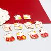 Dezenas de milhares de acessórios de liga de gato de fortuna DIY gota pingente de óleo Ano Novo Vermelho bênção palavras de bênção chaveiro pingente