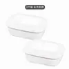 Jabonera Impermeable Estilo Japonés Caja Portátil de Viaje Caja para Baño del Hogar con Tapa Sellada y Drenaje para Jabón Limpiador Hecho a Mano