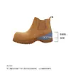 Botas Martin Retro com Solado Grosso e Bico Redondo para Mulheres, Novas Botas Chelsea Retro Versáteis de Camurça Emagrecedoras para Tornozelo