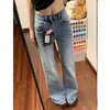 Jeans de microcampana azul claro para mujer Otoño 2026 Nuevo Cintura Alta Adelgazantes Petite Pantalones de Campana Sueltos