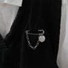 Coreano ins Trendy Retro Chain Pin Broche Rua Moda Metal Decoração Hip Hop Terno Jóias Atacado